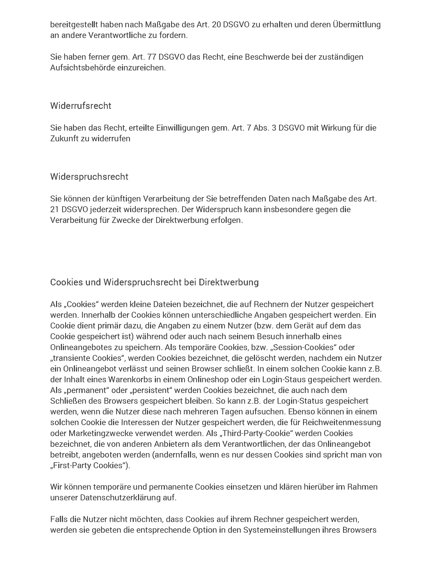 Datenschutzerklärung Seite 4